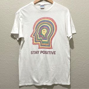 Junk Food Stay Positive Melty Smiley Face Brain, size S